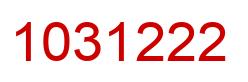 Número 1031222 imagen rojo
