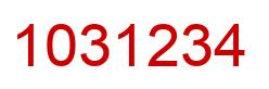 Número 1031234 imagen rojo