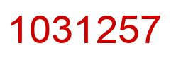 Number 1031257 red image