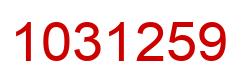Número 1031259 imagen rojo