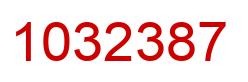 Número 1032387 imagen rojo