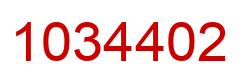 Number 1034402 red image