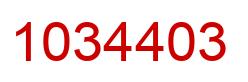 Number 1034403 red image