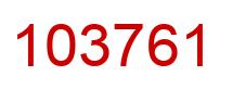 Number 103761 red image