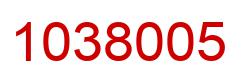 Number 1038005 red image