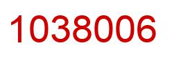 Number 1038006 red image