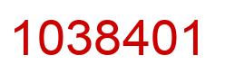 Número 1038401 imagen rojo