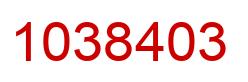 Number 1038403 red image