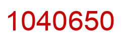Número 1040650 imagen rojo