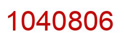 Number 1040806 red image