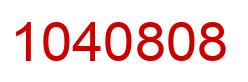 Number 1040808 red image