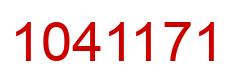 Número 1041171 imagen rojo