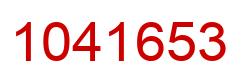 Number 1041653 red image