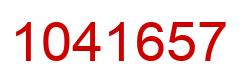 Number 1041657 red image