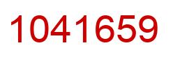Number 1041659 red image
