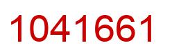 Number 1041661 red image