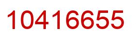 Number 10416655 red image