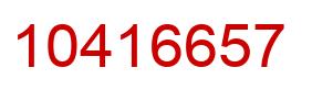 Number 10416657 red image