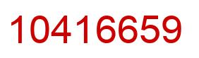 Number 10416659 red image