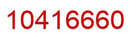 Number 10416660 red image