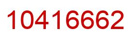 Number 10416662 red image