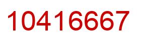 Number 10416667 red image
