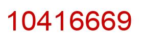 Number 10416669 red image