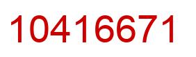 Number 10416671 red image