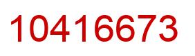 Number 10416673 red image