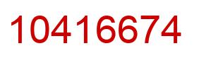 Number 10416674 red image