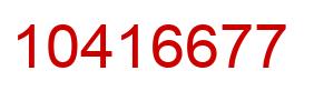Number 10416677 red image