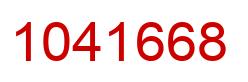 Number 1041668 red image