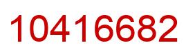 Número 10416682 imagen rojo