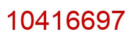 Number 10416697 red image