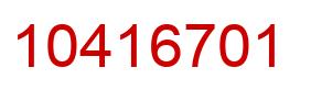 Número 10416701 imagen rojo