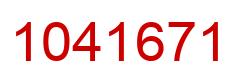 Number 1041671 red image