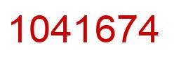 Number 1041674 red image