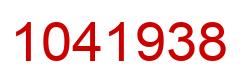 Number 1041938 red image
