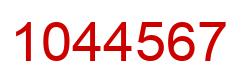 Number 1044567 red image