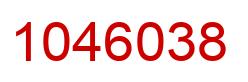 Number 1046038 red image