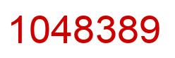 Number 1048389 red image