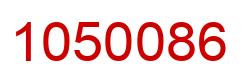 Number 1050086 red image