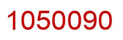 Number 1050090 red image