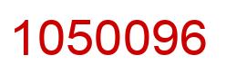 Number 1050096 red image