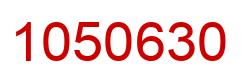 Number 1050630 red image