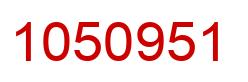 Number 1050951 red image
