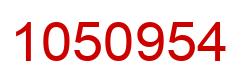 Number 1050954 red image