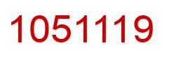 Number 1051119 red image