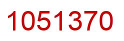 Number 1051370 red image