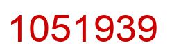 Número 1051939 imagen rojo